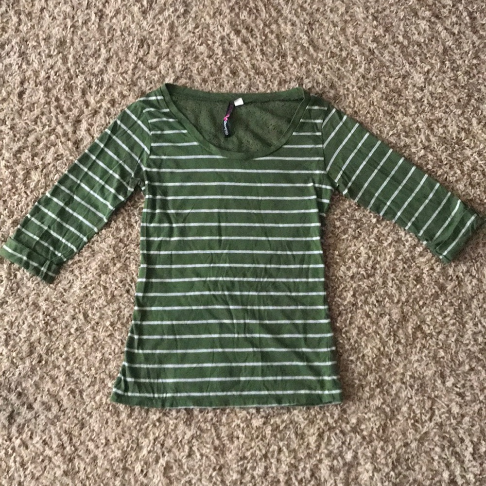 3/4 striped shirt